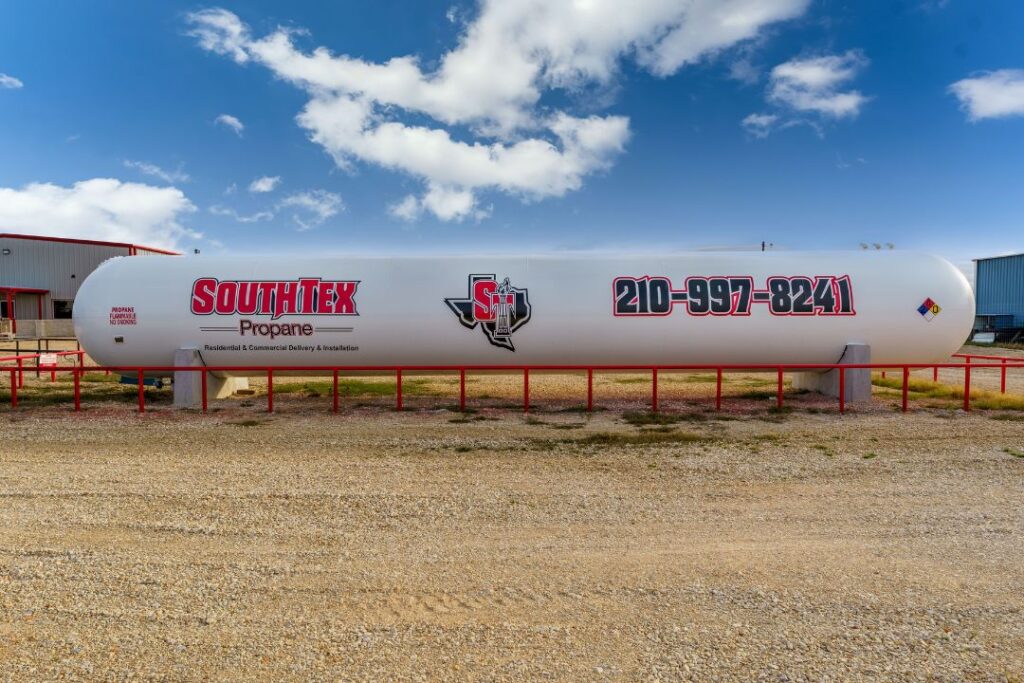 Huge propane tank from SouthTex Propane